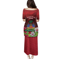 Ayiti-Cheri Independence Day Family Matching Puletasi and Hawaiian Shirt Land of High Mountains - Wonder Print Shop