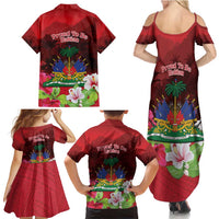 Ayiti-Cheri Independence Day Family Matching Summer Maxi Dress and Hawaiian Shirt Land of High Mountains - Wonder Print Shop