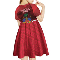 Ayiti-Cheri Independence Day Kid Short Sleeve Dress Land of High Mountains - Wonder Print Shop