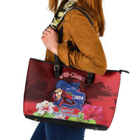 Ayiti-Cheri Independence Day Leather Tote Bag Land of High Mountains - Wonder Print Shop