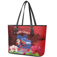 Ayiti-Cheri Independence Day Leather Tote Bag Land of High Mountains - Wonder Print Shop