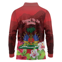 Ayiti-Cheri Independence Day Long Sleeve Polo Shirt Land of High Mountains - Wonder Print Shop