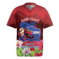 Ayiti-Cheri Independence Day Rugby Jersey Land of High Mountains - Wonder Print Shop