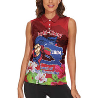 Ayiti-Cheri Independence Day Women Sleeveless Polo Shirt Land of High Mountains - Wonder Print Shop