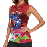 Ayiti-Cheri Independence Day Women Sleeveless Polo Shirt Land of High Mountains - Wonder Print Shop