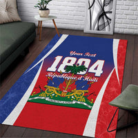 Personalized Haiti 1804 Area Rug Happy Ayiti Independence Day LT14