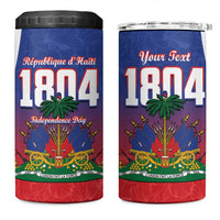 Personalized Haiti 1804 4 in 1 Can Cooler Tumbler Happy Ayiti Independence Day LT14