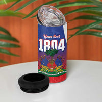 Personalized Haiti 1804 4 in 1 Can Cooler Tumbler Happy Ayiti Independence Day LT14