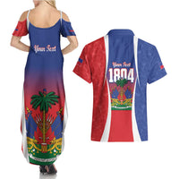 Personalized Haiti 1804 Couples Matching Summer Maxi Dress and Hawaiian Shirt Happy Ayiti Independence Day LT14