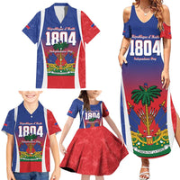 Personalized Haiti 1804 Family Matching Summer Maxi Dress and Hawaiian Shirt Happy Ayiti Independence Day LT14