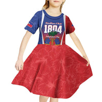 Personalized Haiti 1804 Kid Short Sleeve Dress Happy Ayiti Independence Day LT14