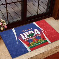 Personalized Haiti 1804 Rubber Doormat Happy 221st Independence Anniversary - Wonder Print Shop