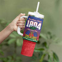 Personalized Haiti 1804 Tumbler With Handle Happy Ayiti Independence Day LT14