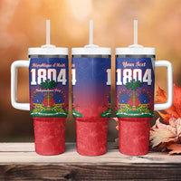 Personalized Haiti 1804 Tumbler With Handle Happy Ayiti Independence Day LT14