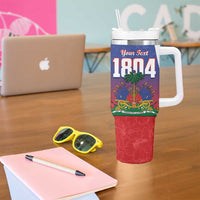 Personalized Haiti 1804 Tumbler With Handle Happy Ayiti Independence Day LT14