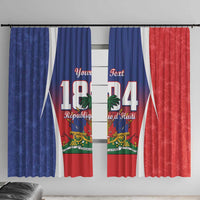 Personalized Haiti 1804 Window Curtain Happy 221st Independence Anniversary - Wonder Print Shop