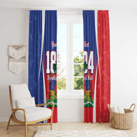 Personalized Haiti 1804 Window Curtain Happy 221st Independence Anniversary - Wonder Print Shop