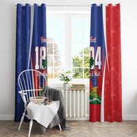 Personalized Haiti 1804 Window Curtain Happy 221st Independence Anniversary - Wonder Print Shop