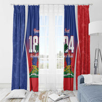 Personalized Haiti 1804 Window Curtain Happy 221st Independence Anniversary - Wonder Print Shop