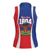 Personalized Haiti 1804 Women Sleeveless Polo Shirt Happy Ayiti Independence Day LT14