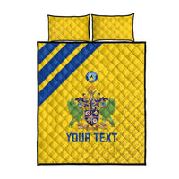 Custom Saint Lucia Football Quilt Bed Set 2025 Go Champions - Yellow Version