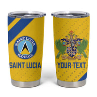 Custom Saint Lucia Football Tumbler Cup 2025 Go Champions - Yellow Version