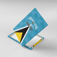 Custom Saint Lucia Football Canvas Wall Art Flag Style