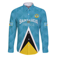 Custom Saint Lucia Football Family Matching Mermaid Dress and Hawaiian Shirt Flag Style