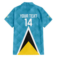 Custom Saint Lucia Football Hawaiian Shirt Flag Style