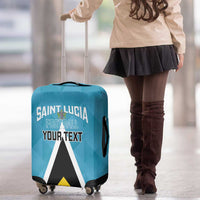 Custom Saint Lucia Football Luggage Cover Flag Style