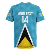 Custom Saint Lucia Football Rugby Jersey Flag Style