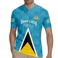 Custom Saint Lucia Football Rugby Jersey Flag Style