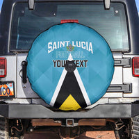 Custom Saint Lucia Football Spare Tire Cover Flag Style