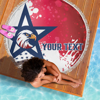 Custom United States Rugby Beach Blanket 2024 Pacific Go Eagles - Wonder Print Shop