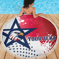 Custom United States Rugby Beach Blanket 2024 Pacific Go Eagles - Wonder Print Shop
