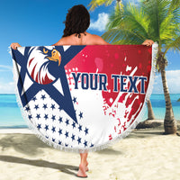 Custom United States Rugby Beach Blanket 2024 Pacific Go Eagles - Wonder Print Shop