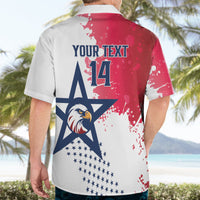 Custom United States Rugby Hawaiian Shirt 2024 Pacific Go Eagles - Wonder Print Shop