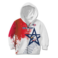 Custom United States Rugby Kid Hoodie 2024 Pacific Go Eagles - Wonder Print Shop
