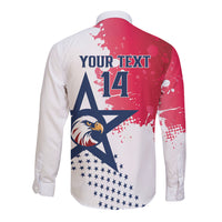 Custom United States Rugby Long Sleeve Button Shirt 2024 Pacific Go Eagles - Wonder Print Shop