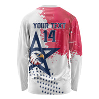 Custom United States Rugby Long Sleeve Shirt 2024 Pacific Go Eagles - Wonder Print Shop