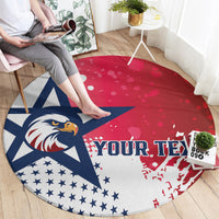 Custom United States Rugby Round Carpet 2024 Pacific Go Eagles