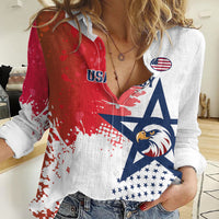 Custom United States Rugby Women Casual Shirt 2024 Pacific Go Eagles - Wonder Print Shop