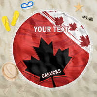 Custom Canada Rugby Beach Blanket 2024 Pacific Go Canucks - Wonder Print Shop