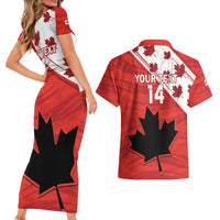 Custom Canada Rugby Couples Matching Short Sleeve Bodycon Dress and Hawaiian Shirt 2024 Pacific Go Canucks - Wonder Print Shop