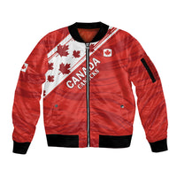 Custom Canada Rugby Sleeve Zip Bomber Jacket 2024 Pacific Go Canucks - Wonder Print Shop