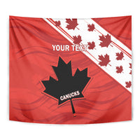 Custom Canada Rugby Tapestry 2024 Pacific Go Canucks - Wonder Print Shop