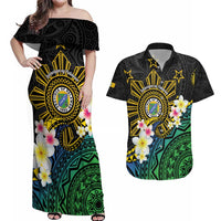 Lalawigan ng Palawan Couples Matching Off Shoulder Maxi Dress and Hawaiian Shirt Philippines Province Land of Promise