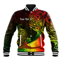 Personalised Polynesian Tribal Baseball Jacket Unique Reggae - Wonder Print Shop