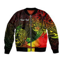 Personalised Polynesian Tribal Bomber Jacket Unique Reggae - Wonder Print Shop