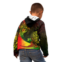 Personalised Polynesian Tribal Kid Hoodie Unique Reggae - Wonder Print Shop